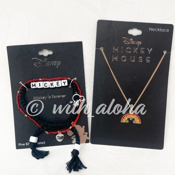 🧨SALE Disney🌈🌟BUNDLE Mickey Bracelet & Rainbow Neckl.. - Picture 2 of 5